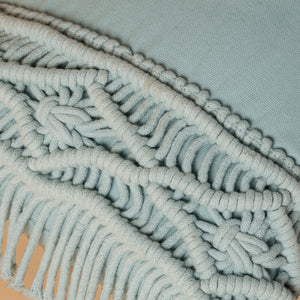 Funda De Cojín Macrame Aqua