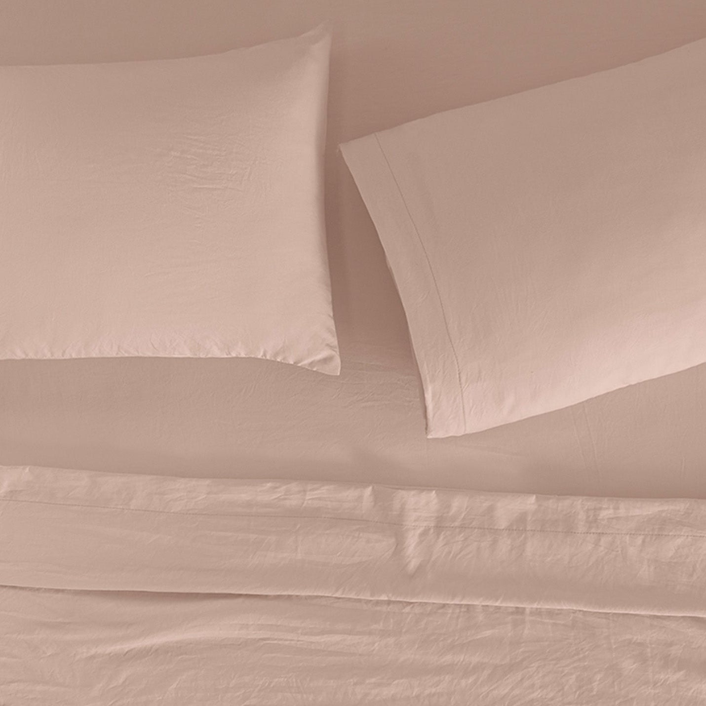 Sábanas Viasoft Washed Sweet Pink KS