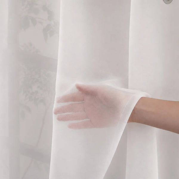 Cortinas Translúcidas Argolla Tergal Blanco