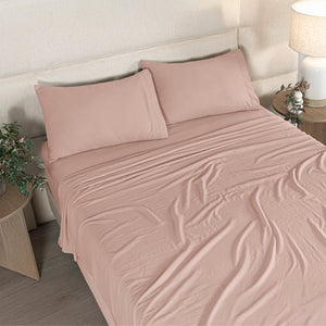 Sábanas Viasoft Washed Rosa IND