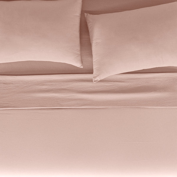 Sábanas Viasoft Washed Rosa MAT